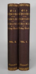 Old Churches, Ministers and Families of Virginia Bishop Meade 1889 Two Volumes Antique Book Set