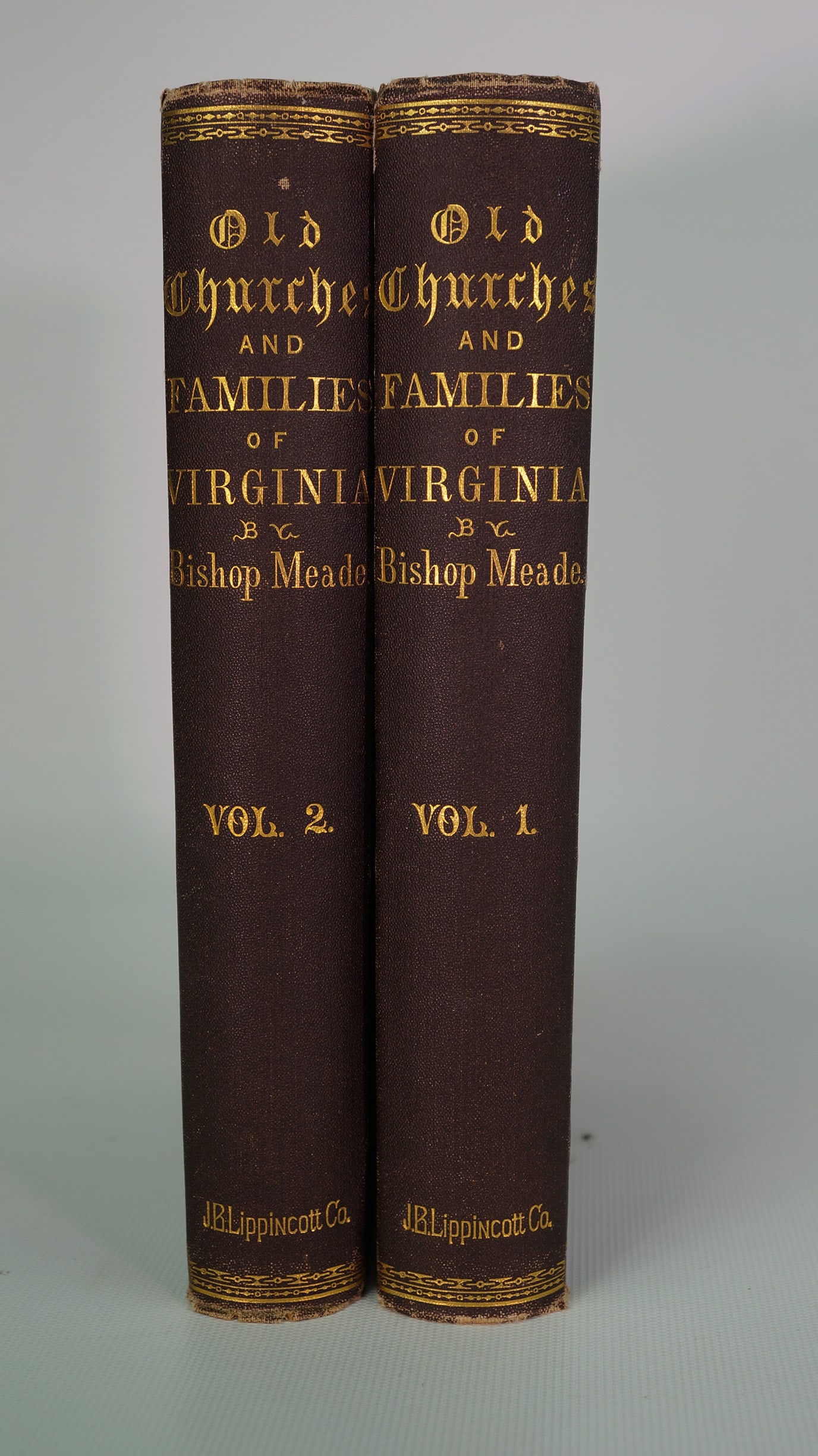 Old Churches, Ministers and Families of Virginia Bishop Meade 1889 Two Volumes Antique Book Set (1 of 14)