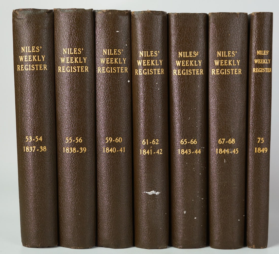 Niles' Weekly Register, 5th series, 7 Vols (1 of 9)