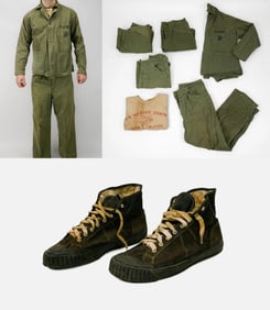 Genuine USMC Converse Sneakers & US Army Between the Wars WWI and WWII Clothes, Uniform Pcs