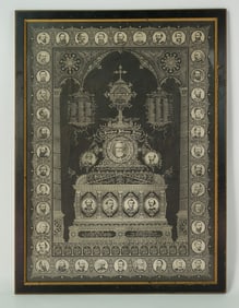 Memorial to the Loyal Sons of the South, the Brave Confederate Heros Framed 1892 Civil War Print