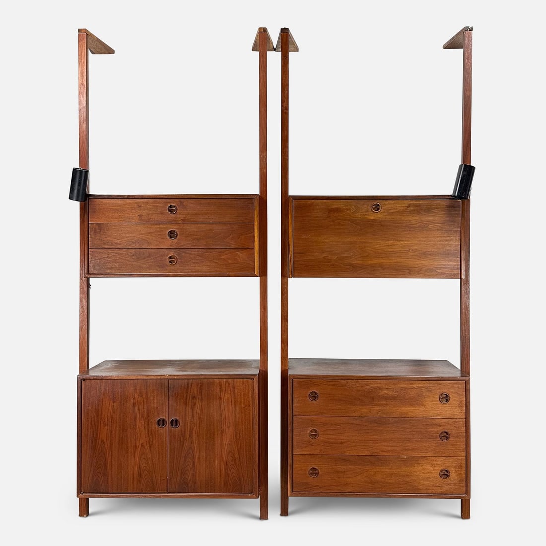 Two Teak Danish Mid Century Modern MCM Wall Unit Cabinets (1 of 10)