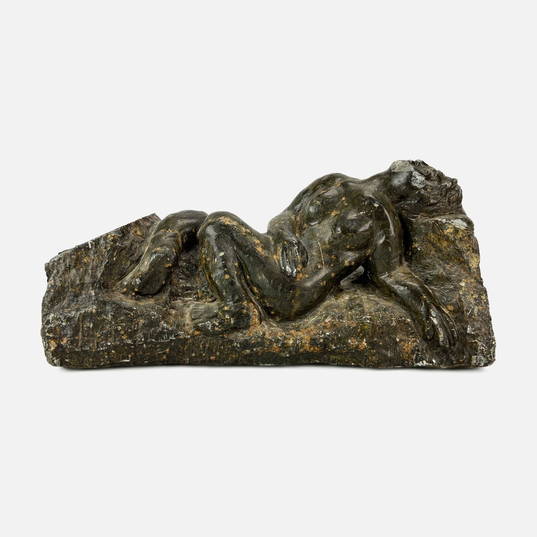 Hand Carved Solid Stone Figural Women Sculpture (1 of 8)