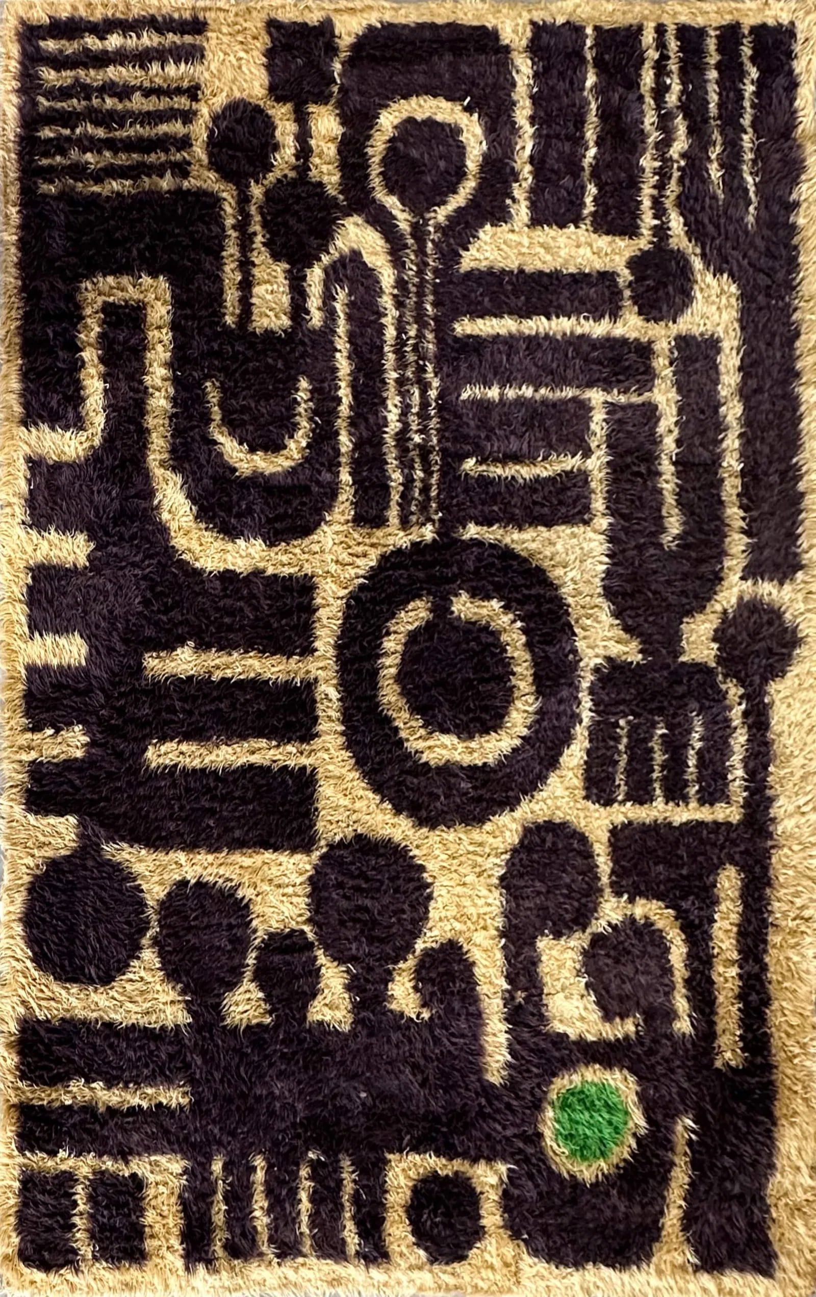 8' x 5' 6" Mid Century Modern Rya Shag Rug (1 of 7)