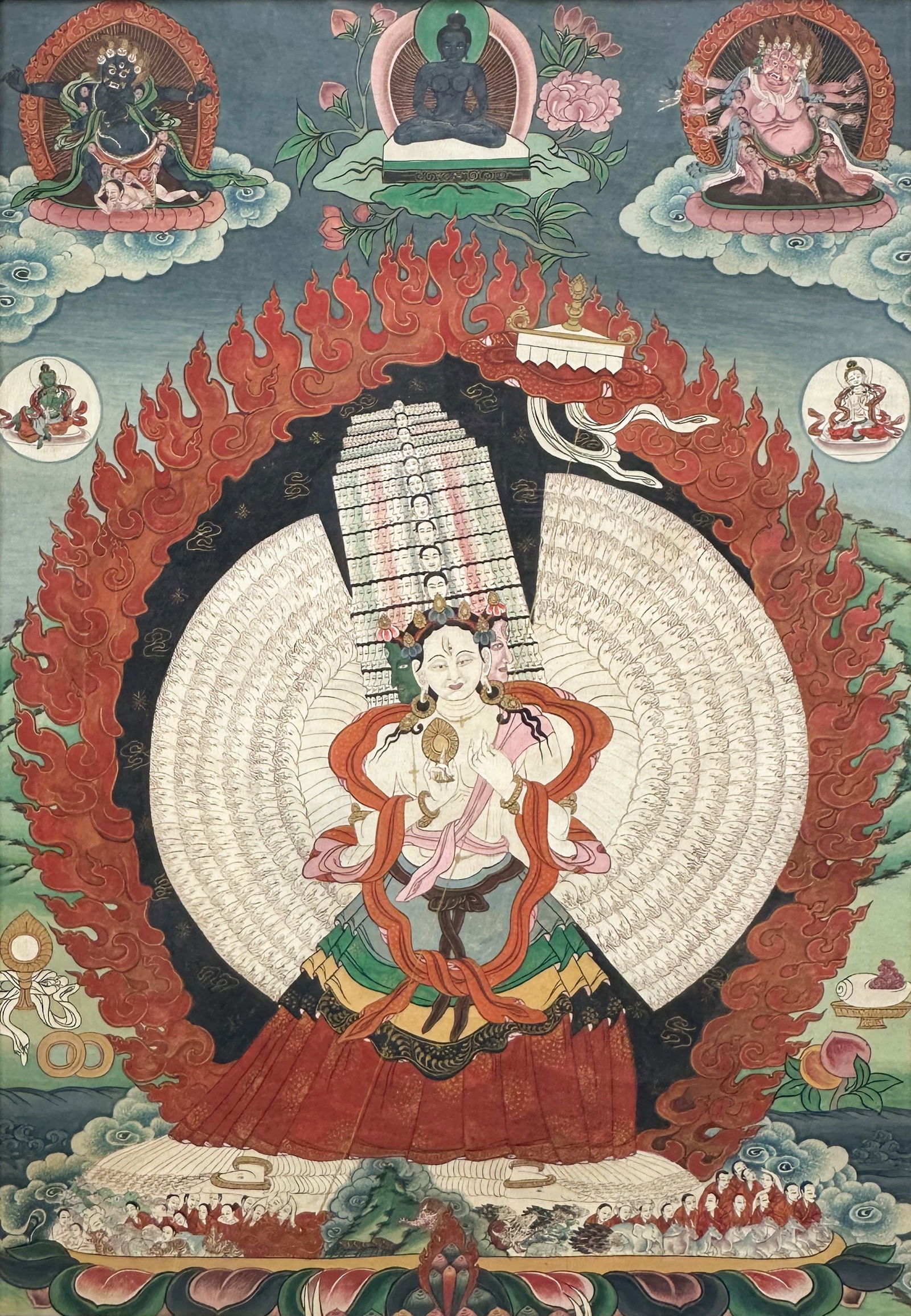 Fantastic Thangka Cloth Painting Framed (1 of 7)