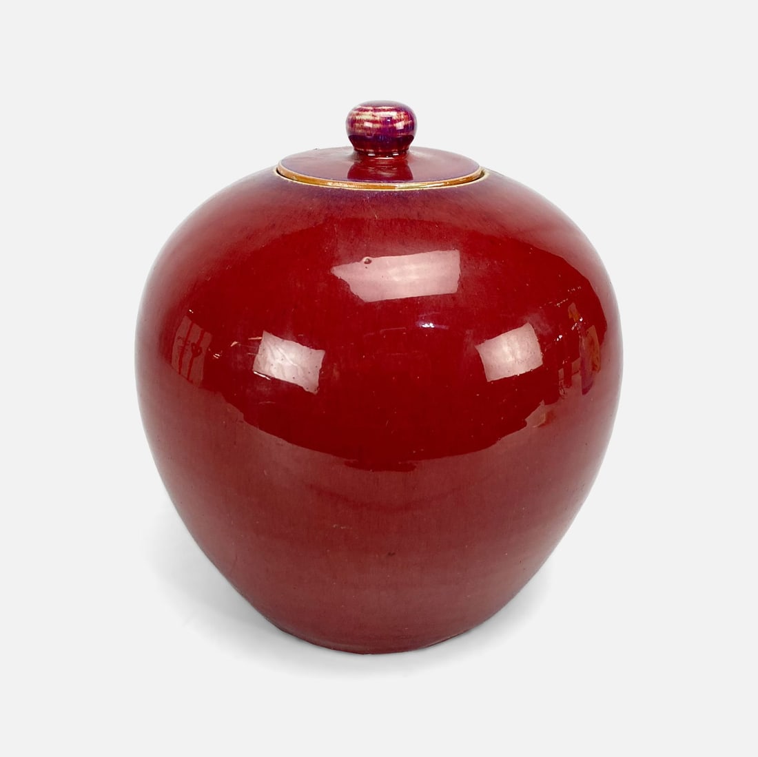 Antique Chinese Sang De Boeuf Porcelain Ginger Jar: Antique Chinese Sang De Boeuf Porcelain Ginger Jar. Good condition as shown, with age-appropriate wear, see wear along base. We do not provide in-house shipping! Please reach out to Donald Camden at U