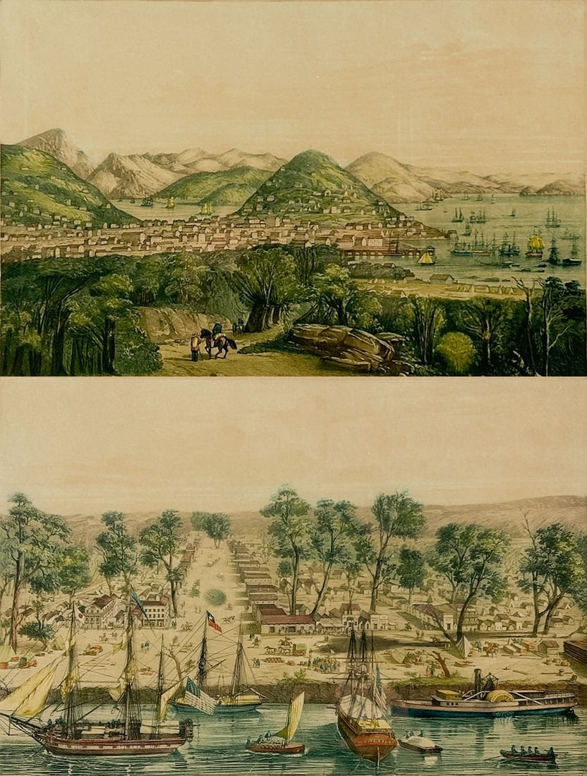 Two Louis de Breton Hand Colored Aquatint Etching Framed Prints (1 of 10)