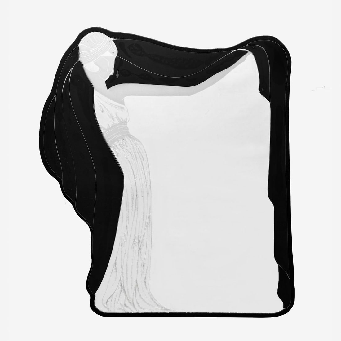 Sculptor's Guild Art Deco Revival MCM Young Flapper Woman Figural Wall Mirror by David Marshall (1 of 5)