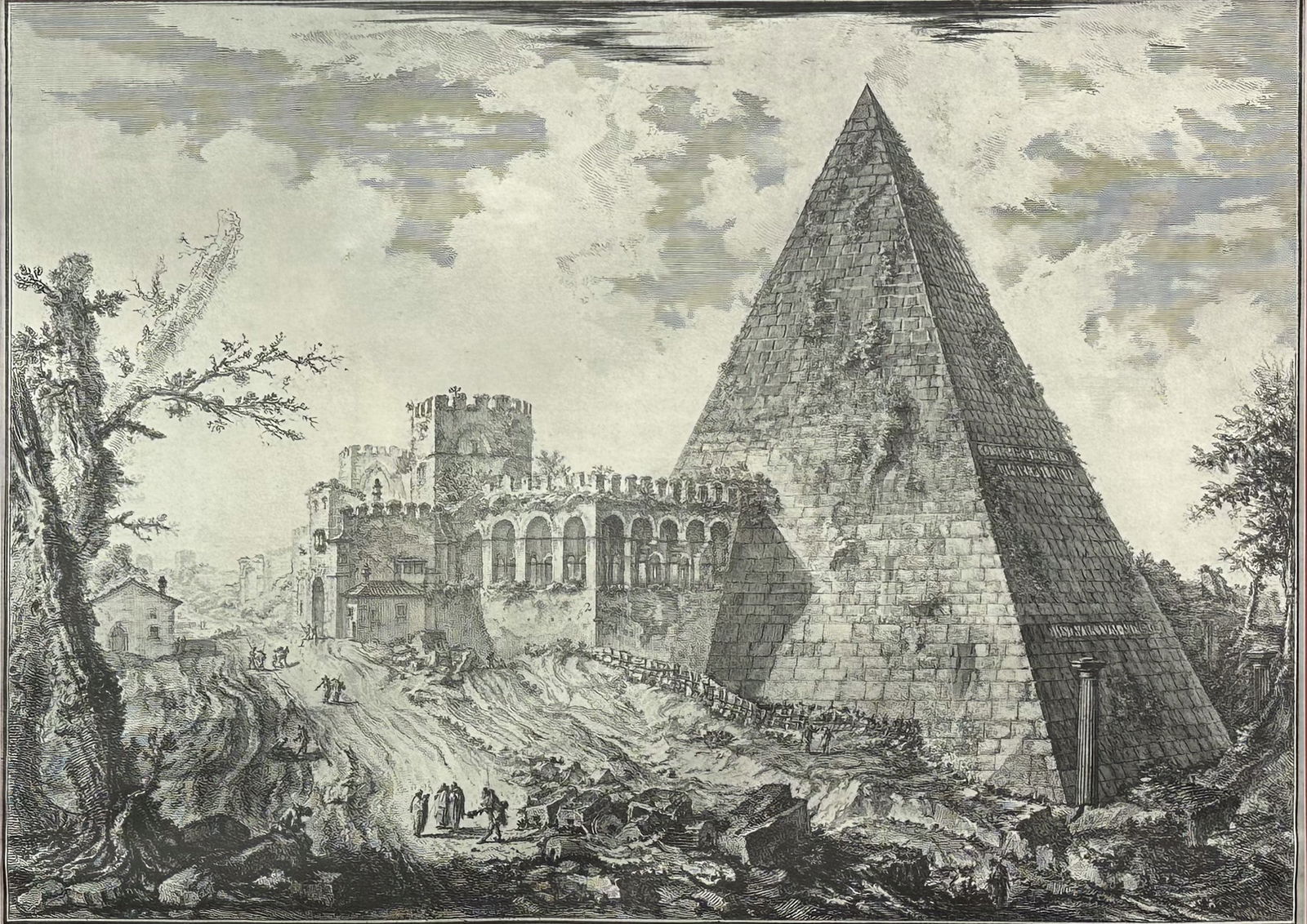 First Group Lot of Six Fine Giovanni Piranesi (after) Etching Framed Prints (1 of 7)