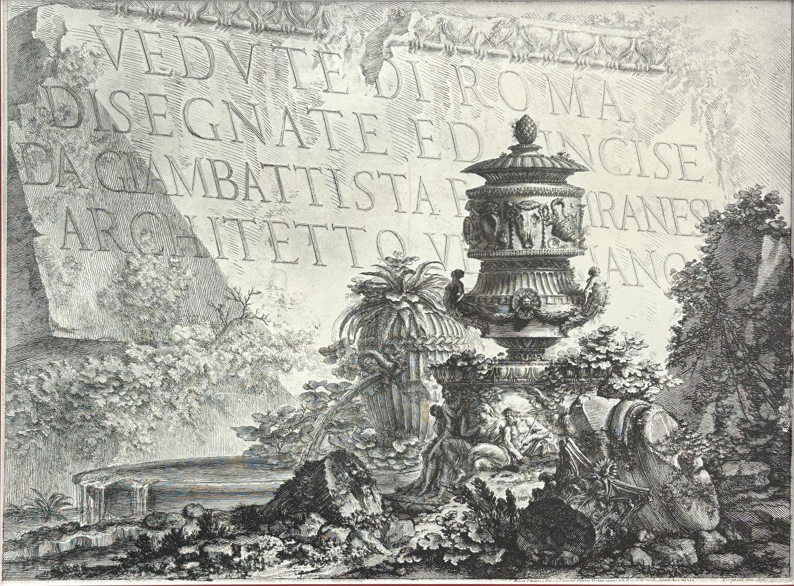 Second Group Lot of Six Fine Giovanni Piranesi (after) Etching Framed Prints (1 of 7)