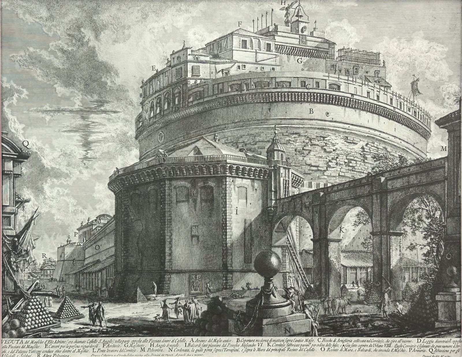 Third Group Lot of Six Fine Giovanni Piranesi (after) Etching Framed Prints (1 of 7)