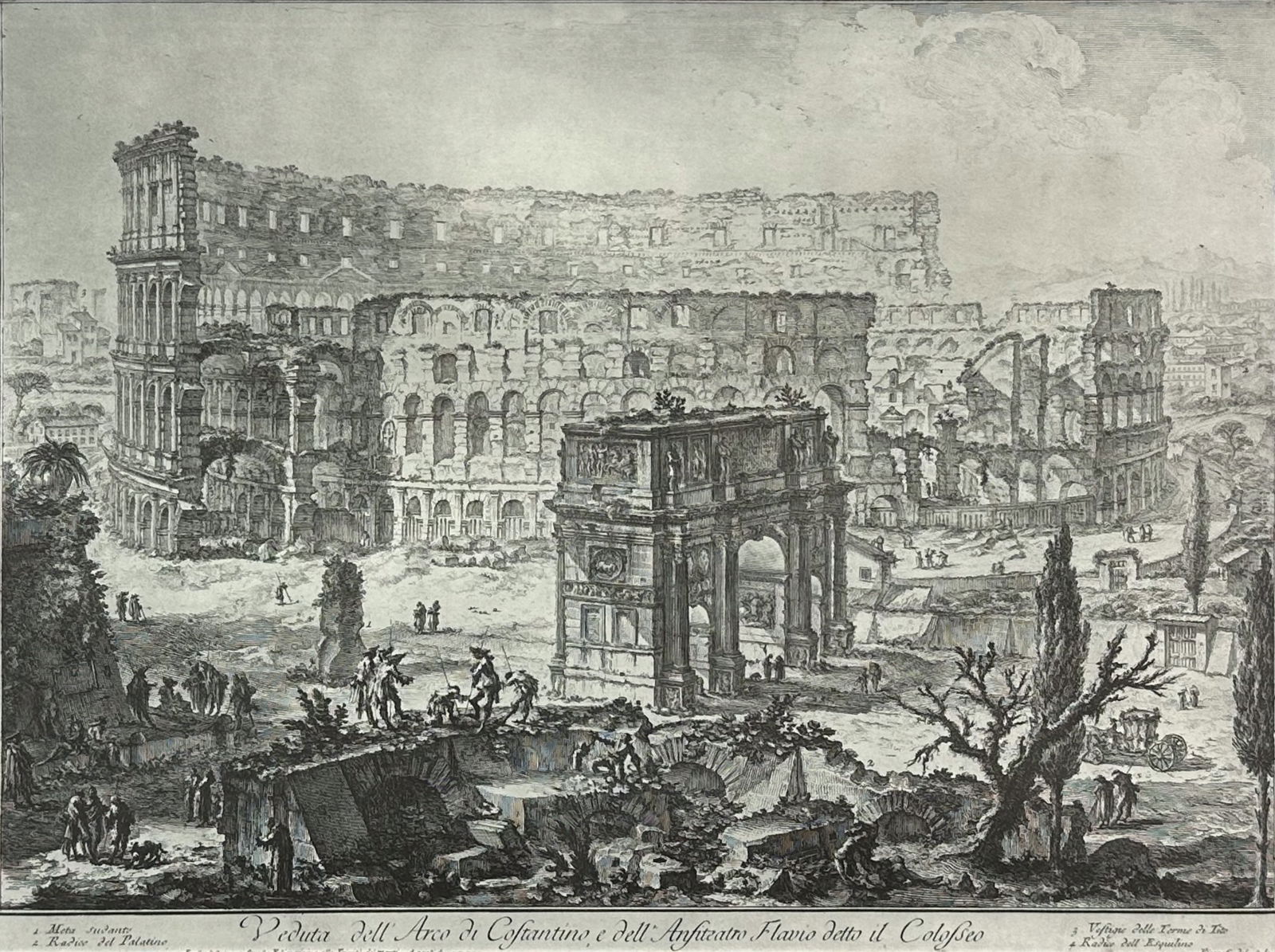 Fifth Group Lot of Fine Giovanni Piranesi Etchings-Each Individually Well Framed and Matted Prints (1 of 7)