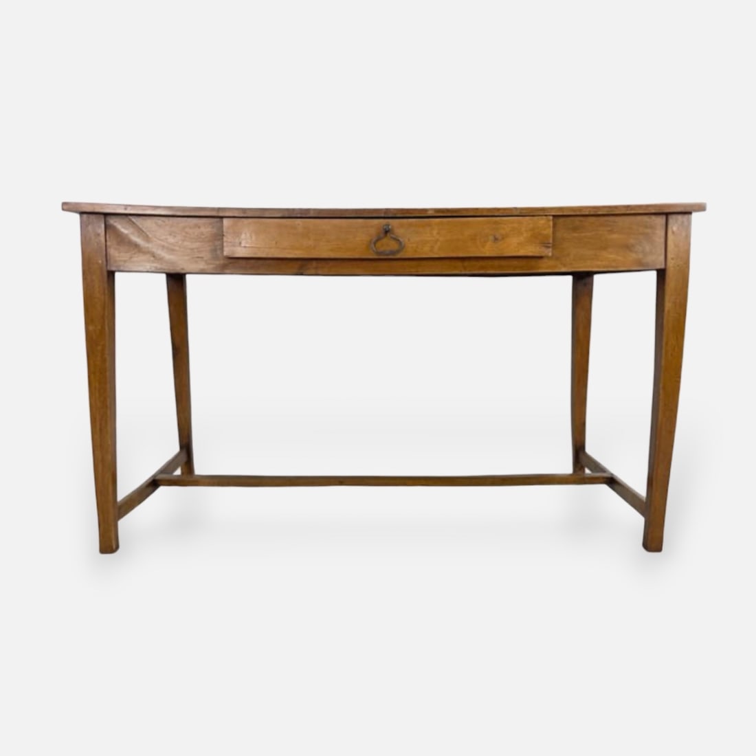 Antique 19thC European Fruitwood Single Drawer French Country Farm Table (1 of 10)