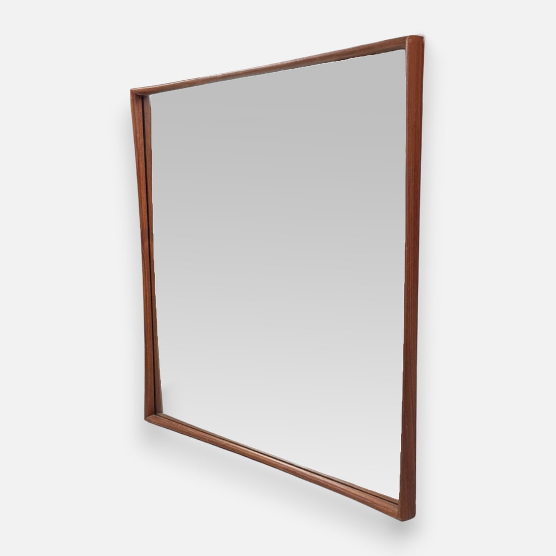 TH Poss EFTF Copenhagen Mid Century Modern MCM Teak Convex Wall Mirror (1 of 5)
