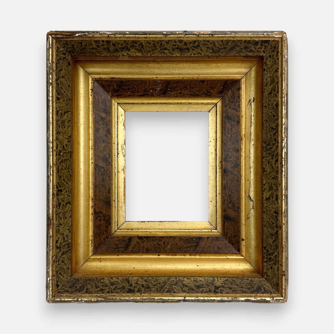 Scarce Antique Grain Painted Giltwood Deep Picture Frame for Painting (1 of 5)