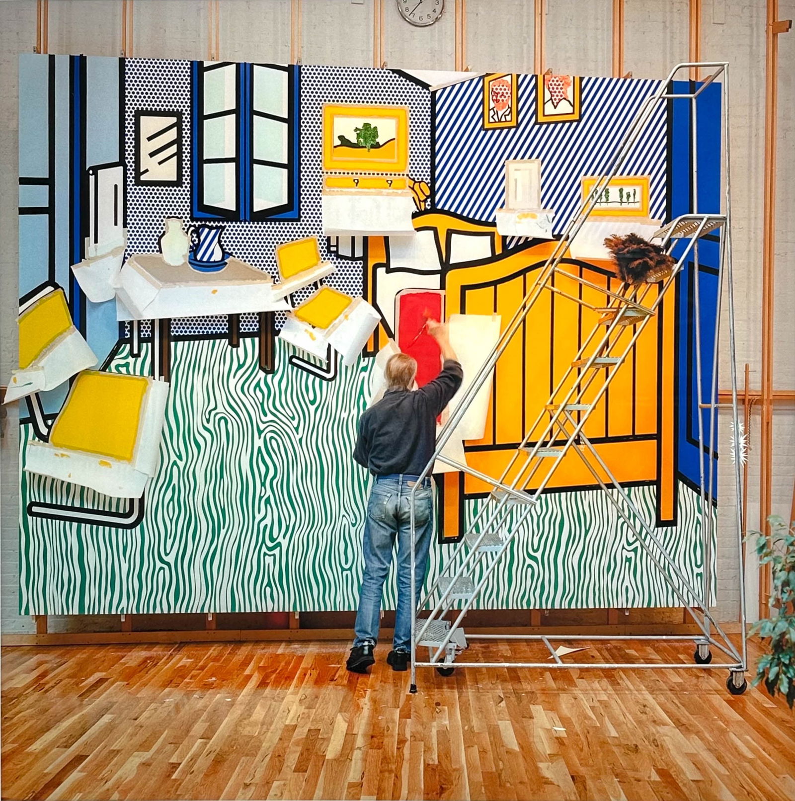 Laurie Lambrecht "Roy in Van Gogh"s Bedroom" Ltd Ed 1992 Photograph Portrait of Lichtenstein (1 of 5)