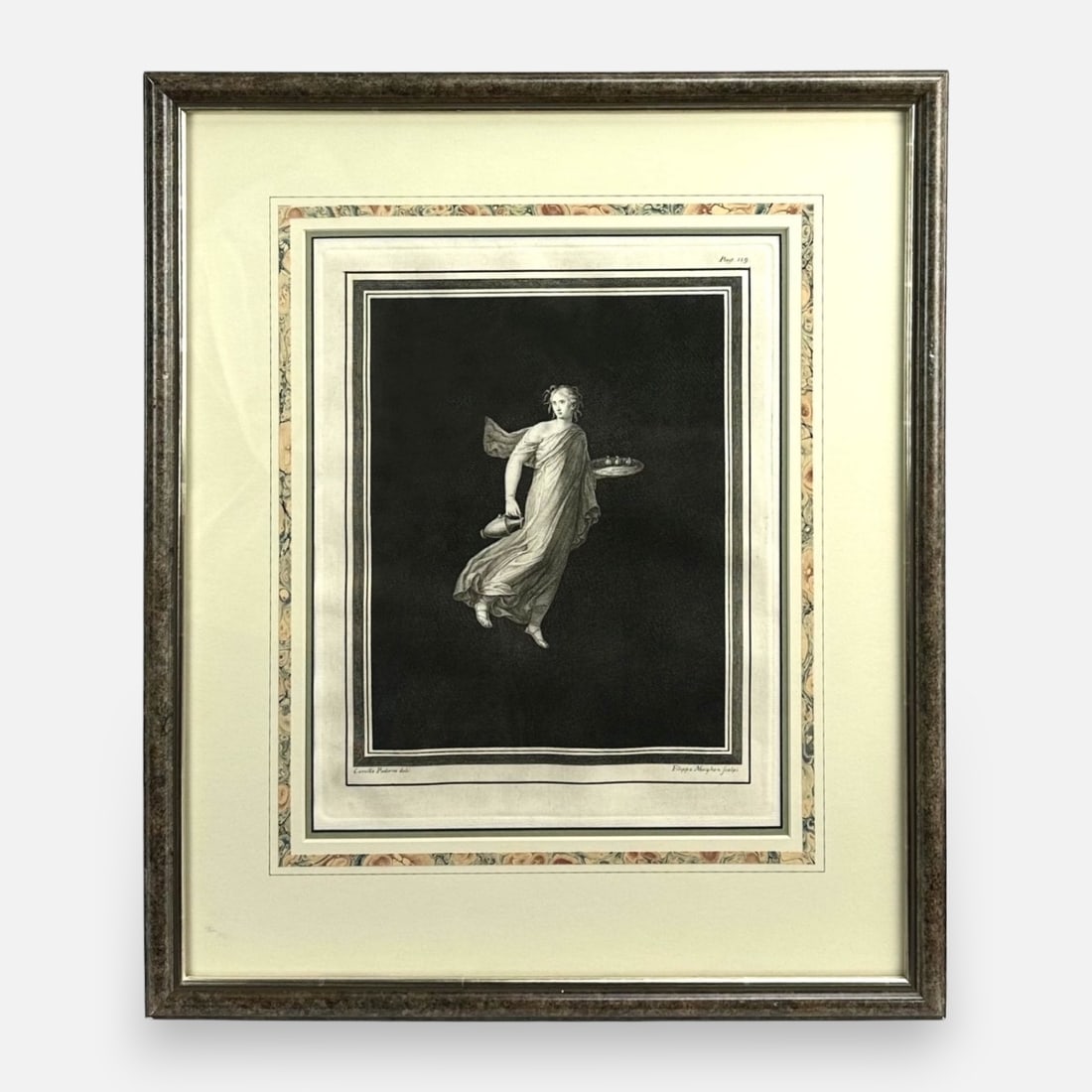 Filippo Morghen Engraving Woman in Classical Dress after Camillo Paderni  Framed Print 1 (1 of 7)