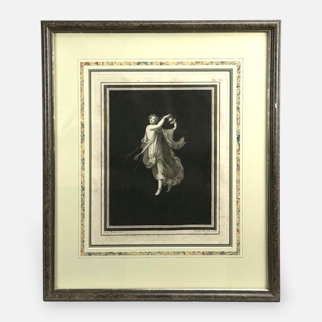 Filippo Morghen Engraving Woman in Classical Dress after Camillo Paderni  Framed Print 2 (1 of 7)