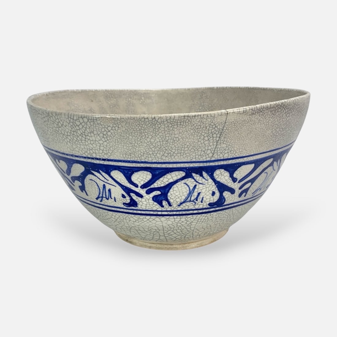 Dedham Pottery Large 12" Centerpiece Bowl, Dedham, Mass Incised Mark (1 of 9)