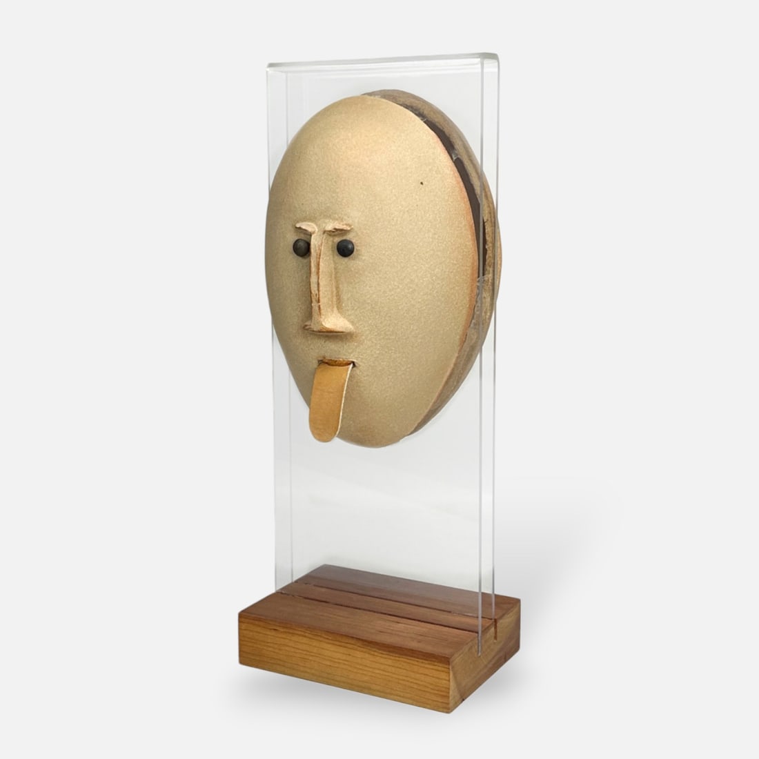 David Gil for Bennington Pottery Art Pottery Face Two-Piece Mask Sculpture (1 of 8)