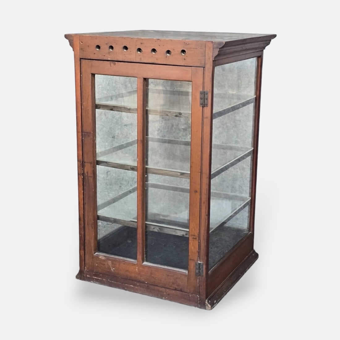 Antique Counter Top Drug Store Showcase Display Cabinet w/Glass Door & Plexi Shelves (1 of 7)