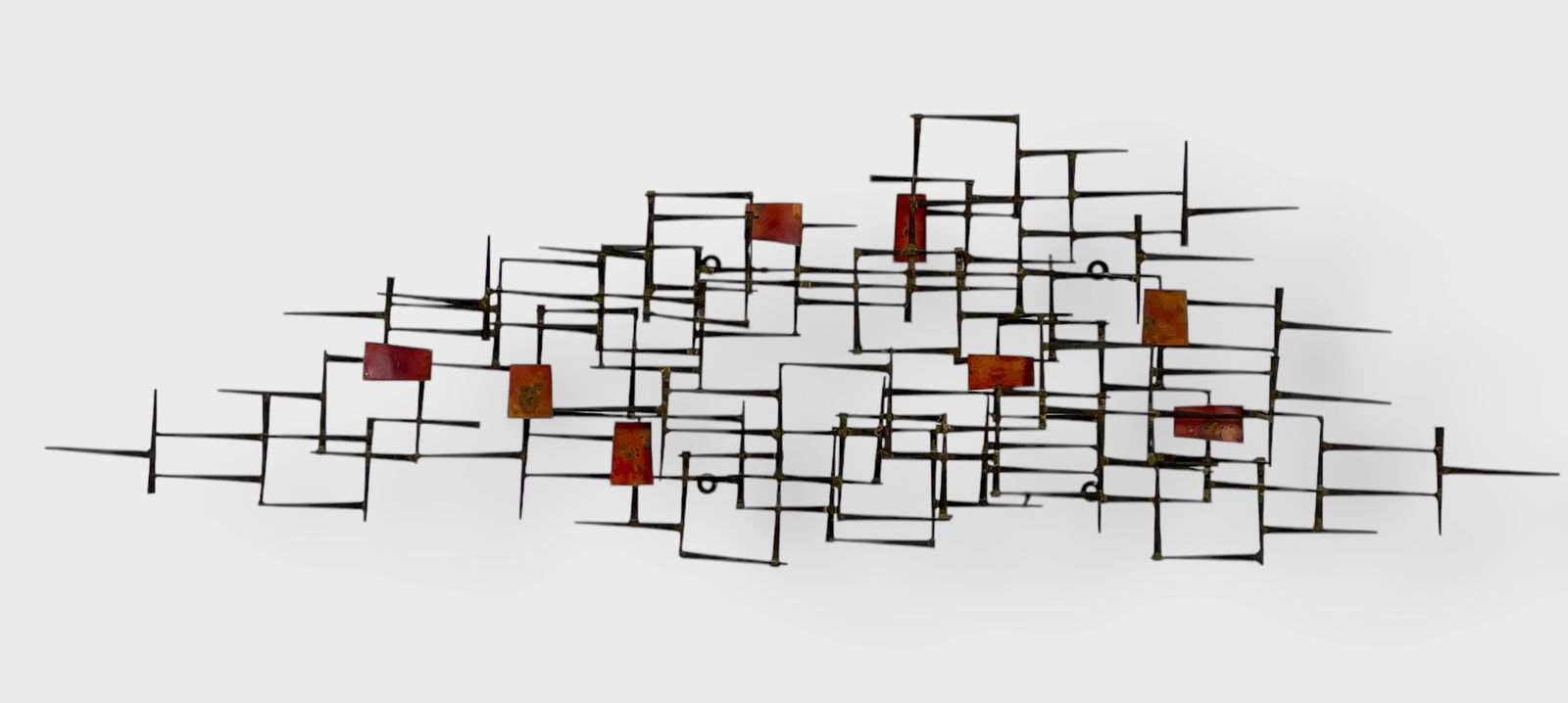William Stege Style Brutalist Nail Wall Sculpture (1 of 6)