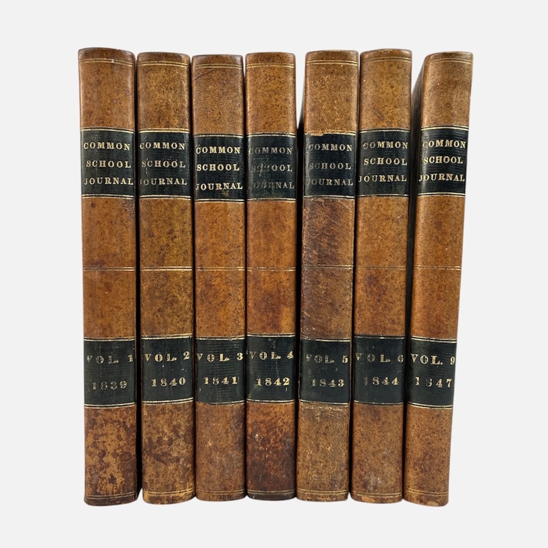 The Common School Journal Ed. by Horace Mann - 7 Vol. - Mid 19th C. Antique Books (1 of 12)