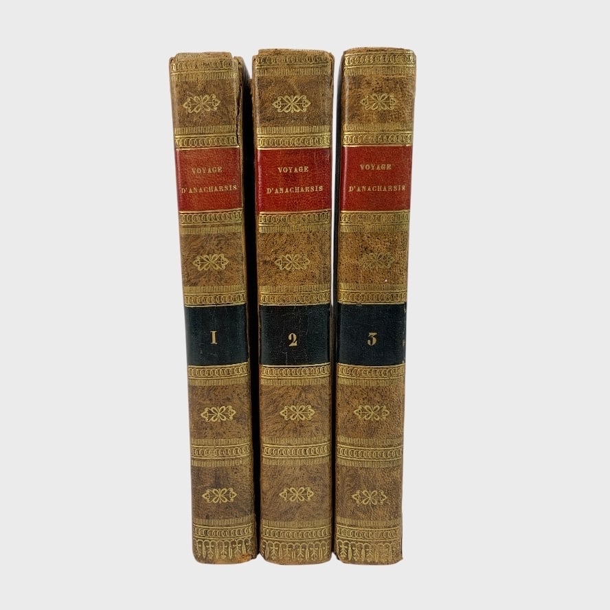 Voyage D"Anacharsis In Greece by J. J. Barthelemy - 3 Vols. - 1822 Antique French Books (1 of 12)
