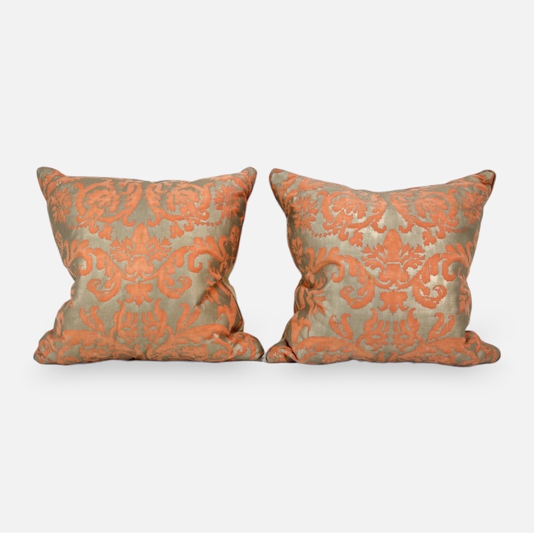 Pair Fortuny Farnese Down Filled Accent Pillows Reverse Side Wool Blend (1 of 5)