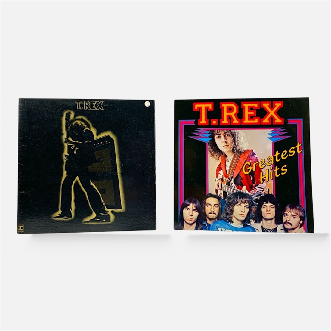 T. Rex Greatest Hits Stereo Neon Records & 1971 Electric Warrior Stereo Reprise Records: N 8333011 and RS 6466 Both vinyls are in great condition without significant surface scratches, covers show age and wear apparent in photos We do not provide in-house shipping! We have a close relatio