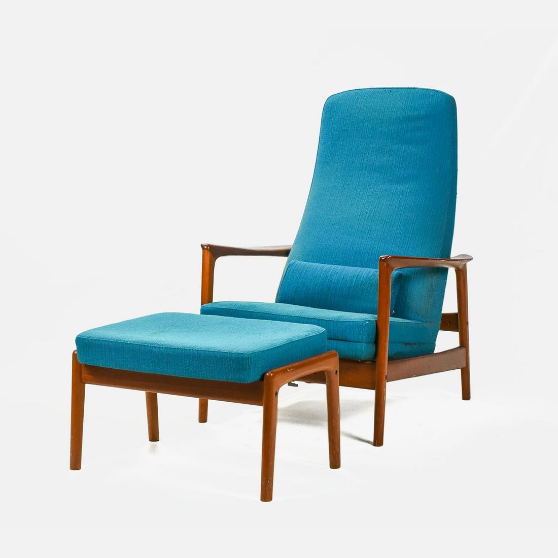 Folke Ohlsson Teak Danish Mid Century Modern MCM Lounge Chair and Ottoman Dux (1 of 10)