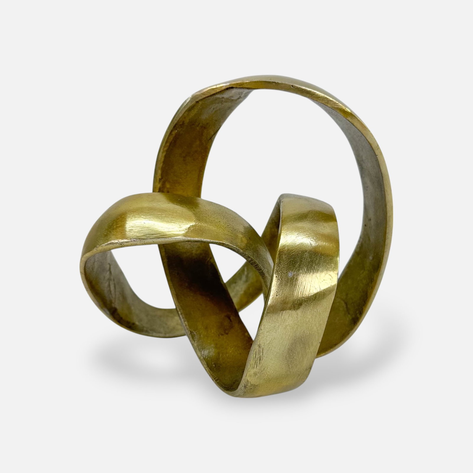 Modern Brass Knot Decorative Object (1 of 6)