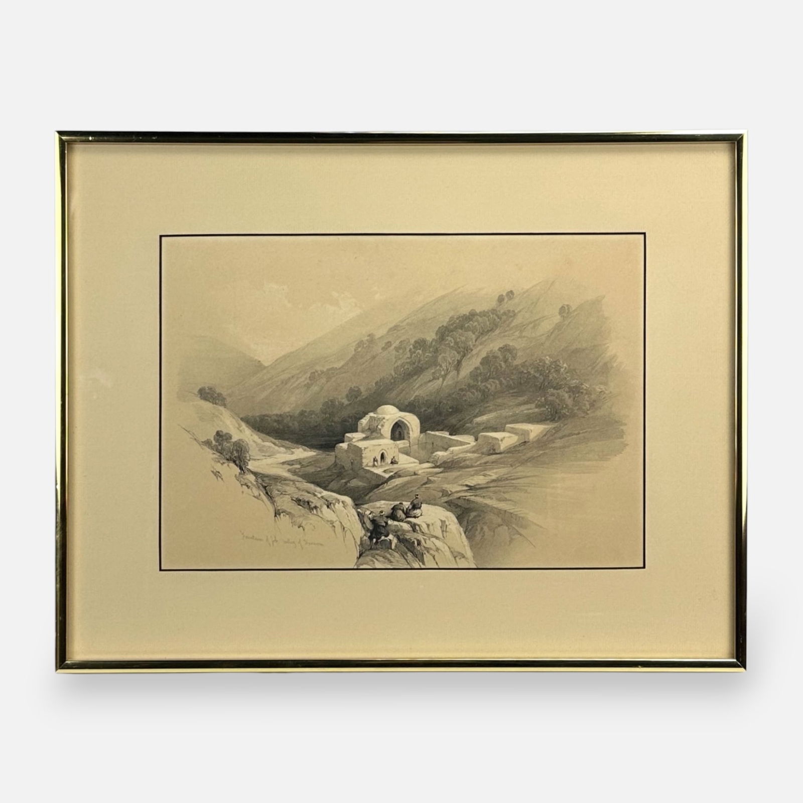 David Roberts "The Fountain of Job" Lithograph Framed Print (1 of 4)