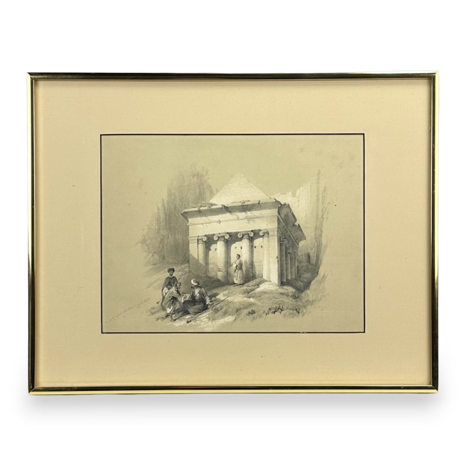 David Roberts "Tomb of Zechariah" Lithograph Framed Print (1 of 5)
