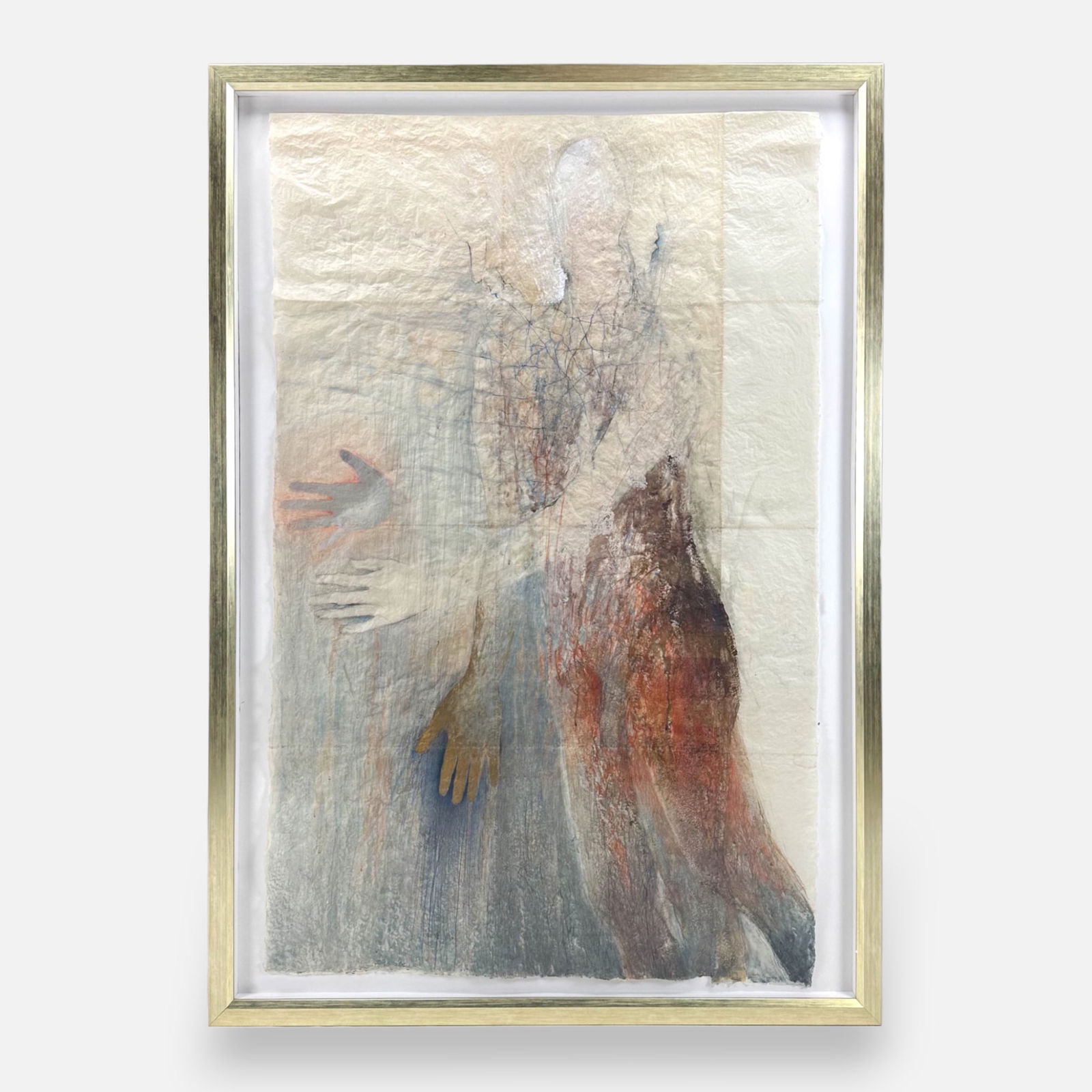 "He" Large Mixed Media on Paper Painting Framed (1 of 6)