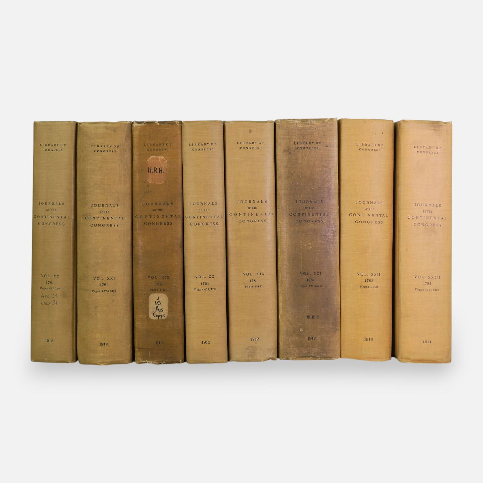 1781-1782 Journals of Continental Congress Eight Volumes Books Published by Library of Congress 1912 (1 of 7)