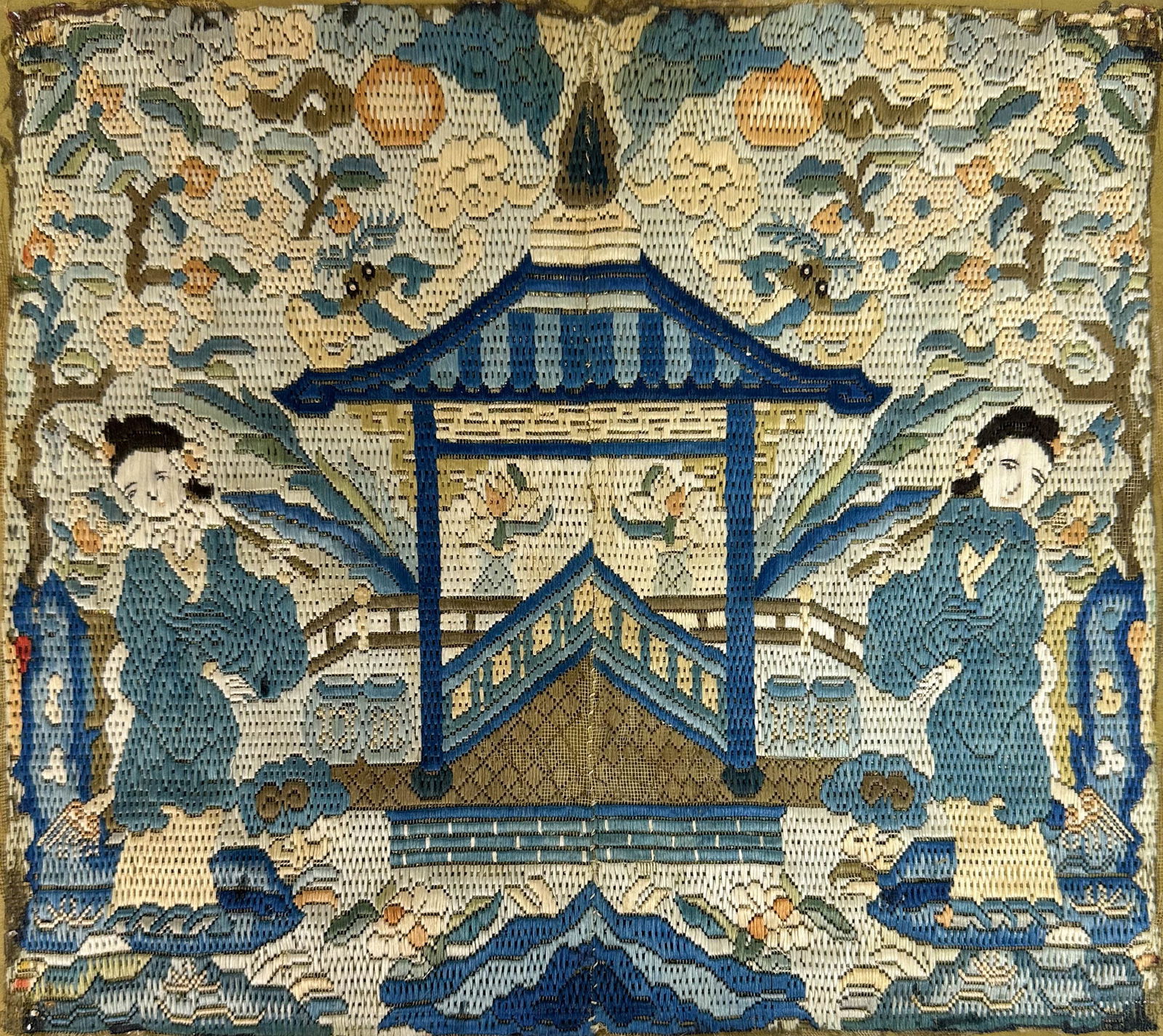 Antique Chinese Silk Needlepoint Textile (1 of 6)