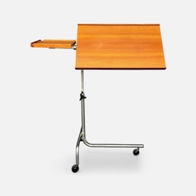 HMN Danish Modern Teak Adjustable Tray Table