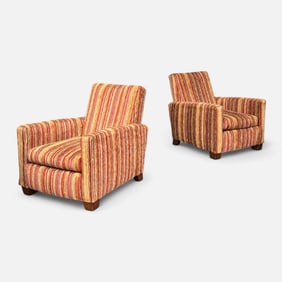 Pair Nancy Corzine Lounge Chairs