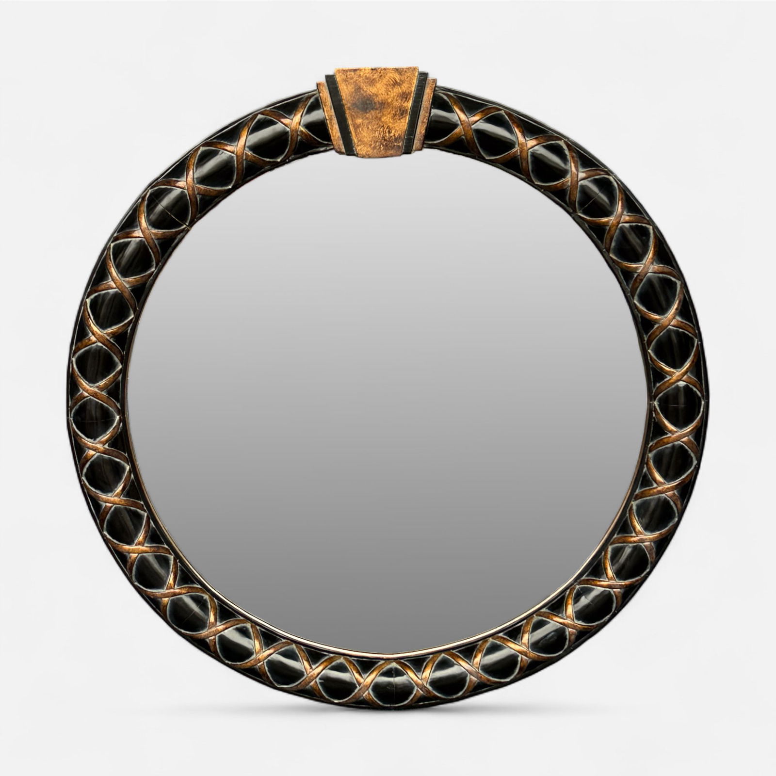 Jeffco Large Lacquer Circular Wall Mirror (1 of 8)