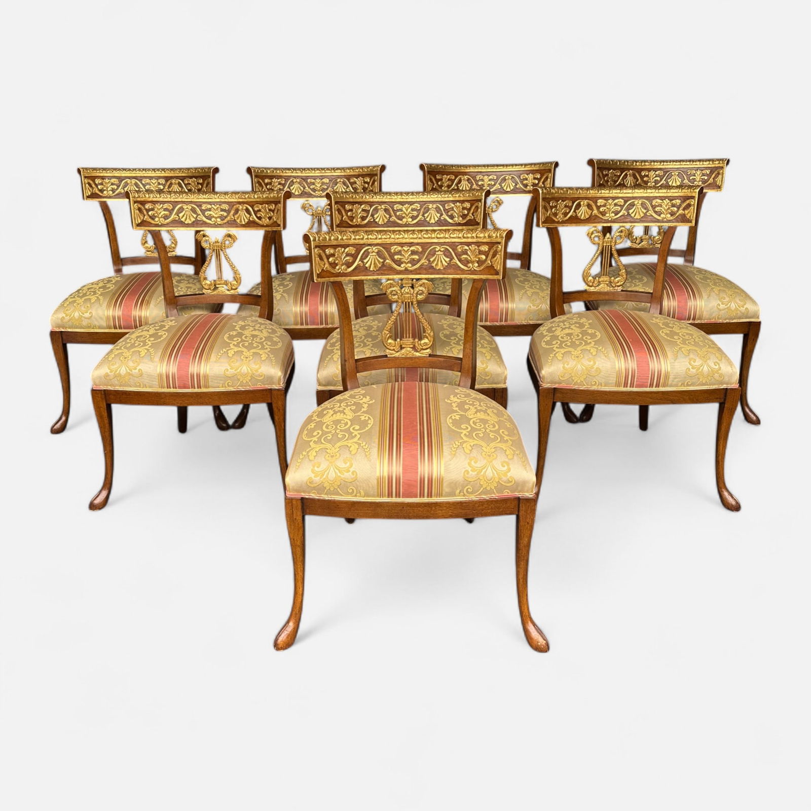 Set of Eight Nancy Corzine "Cornell" Dining Chairs: Third set of three Nancy Corzine Cornell dining chairs offered in this auction. Approx. seat H: 19". Simple integrated shipping with LiveAuctioneers LiveShipping is now available. Bidders may still ar
