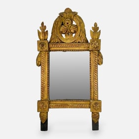 Antique 19thC Venetian Carved Giltwood Decorative Wall Mirror