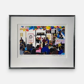 Joseph Craig English "Steve Smith Charity Auction" 1990 Silkscreen Framed Print