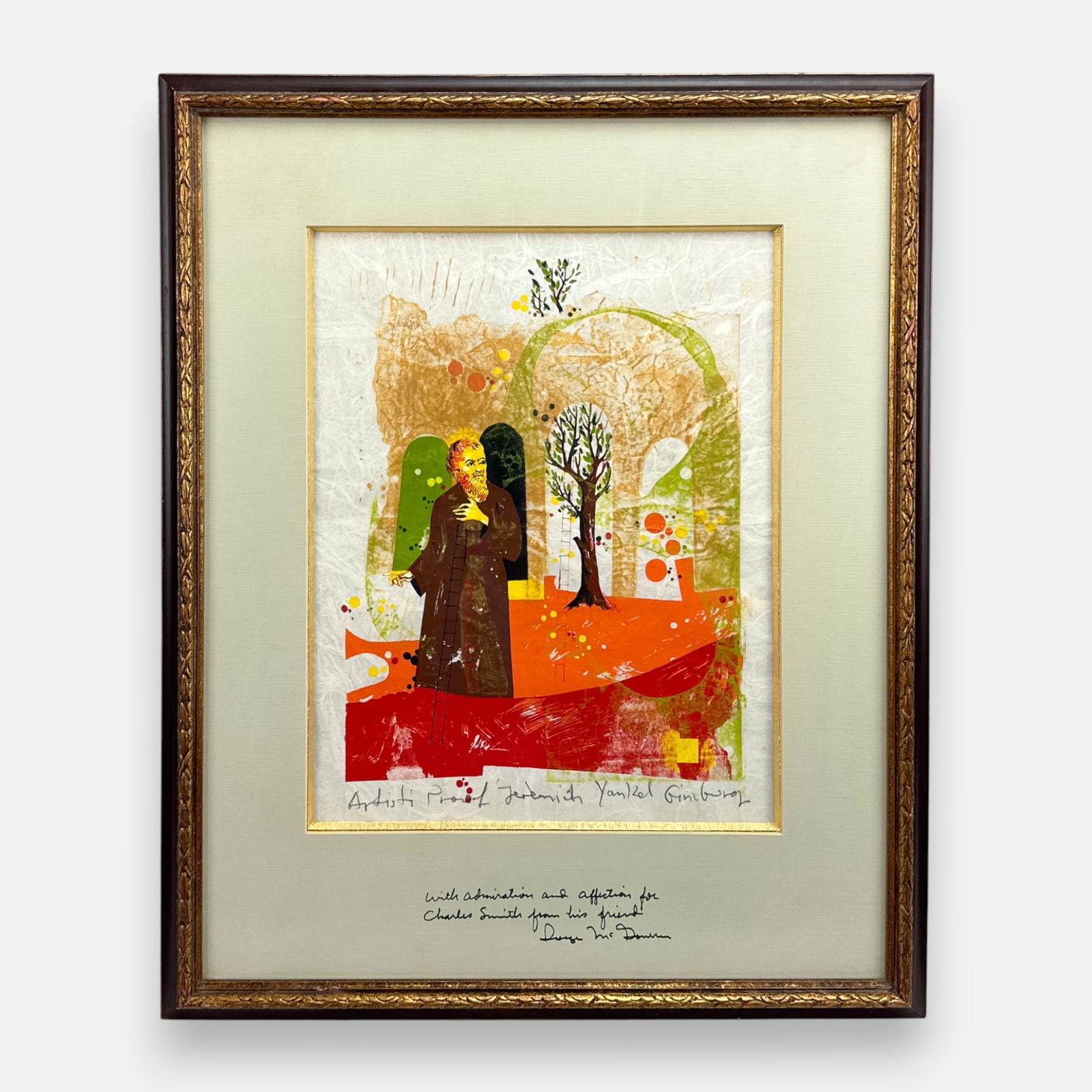 Yankel Ginzburg "Jeremiah" Artist Proof Lithograph Framed Judaica Print (1 of 6)