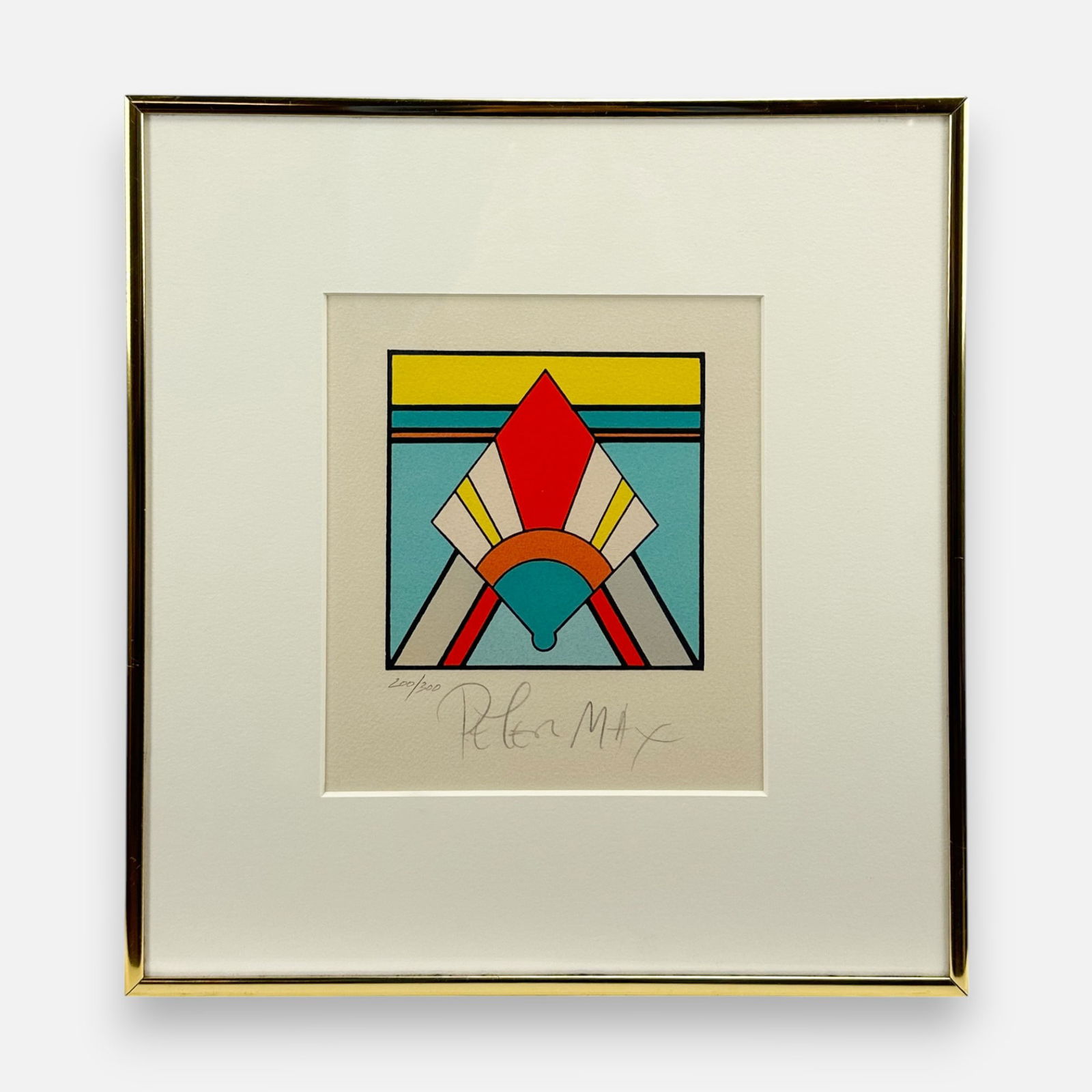 Peter Max "Geometric" Limited Edition Silkscreen Framed Print (1 of 4)