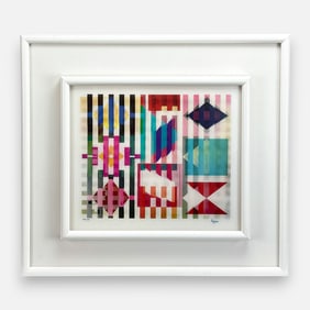 Yaacov Agam "Vision Integration" Kinetic Op Art Agamograph
