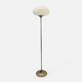Bill Curry for Laurel Lamp MCM Chrome Mushroom Floor Lamp