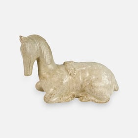 Antique Asian Ceramic Horse Sculpture