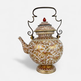 Thai Bencharong Porcelain Teapot