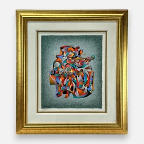 Anatole Krasnyansky "Capriccio II" Artist Proof Silkscreen Framed Print